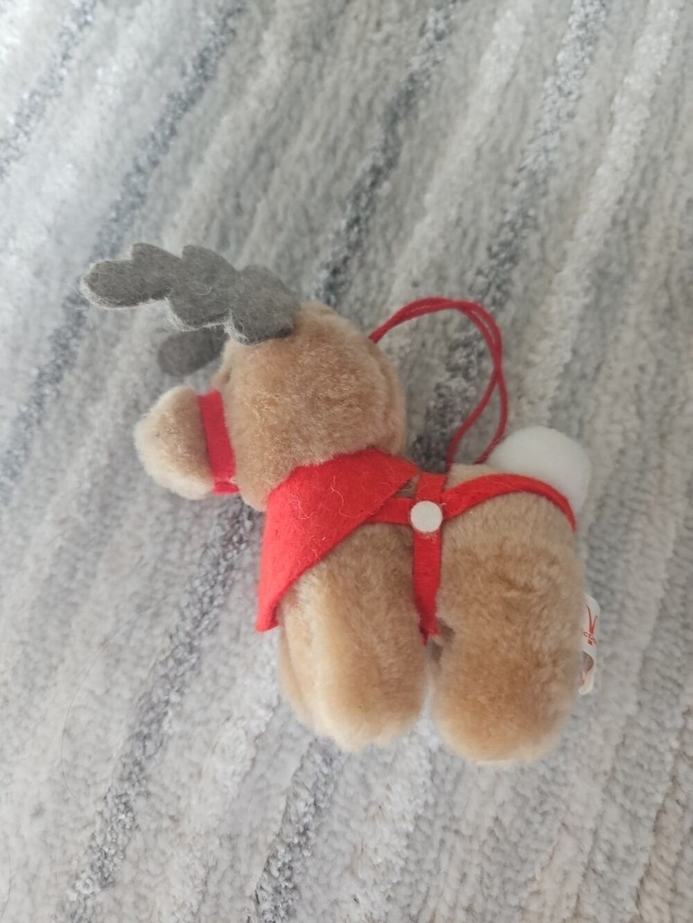 Vintage Christmas McDonalds CocaCola 1985 Plush Reindeer Ornament